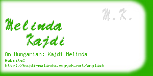 melinda kajdi business card